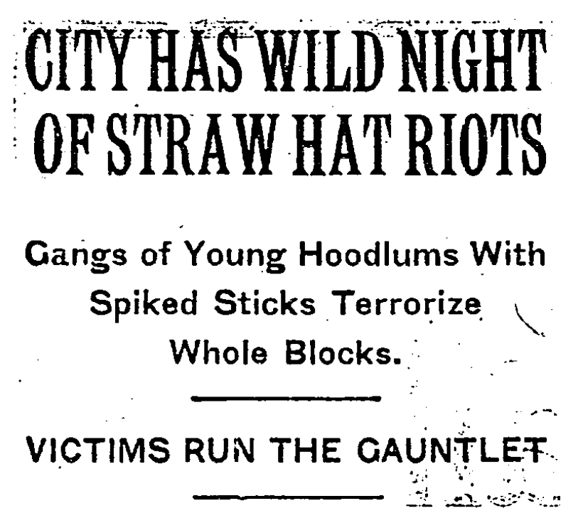 100th Anniversary of the Straw Hat Riots